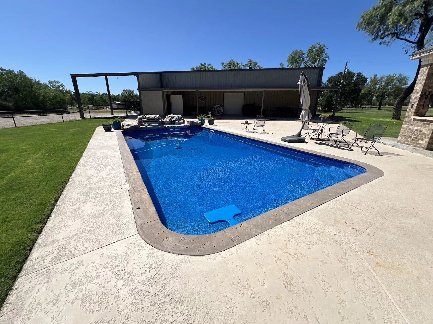 Clean pool in San Angelo serviced by Concho Valley Pool